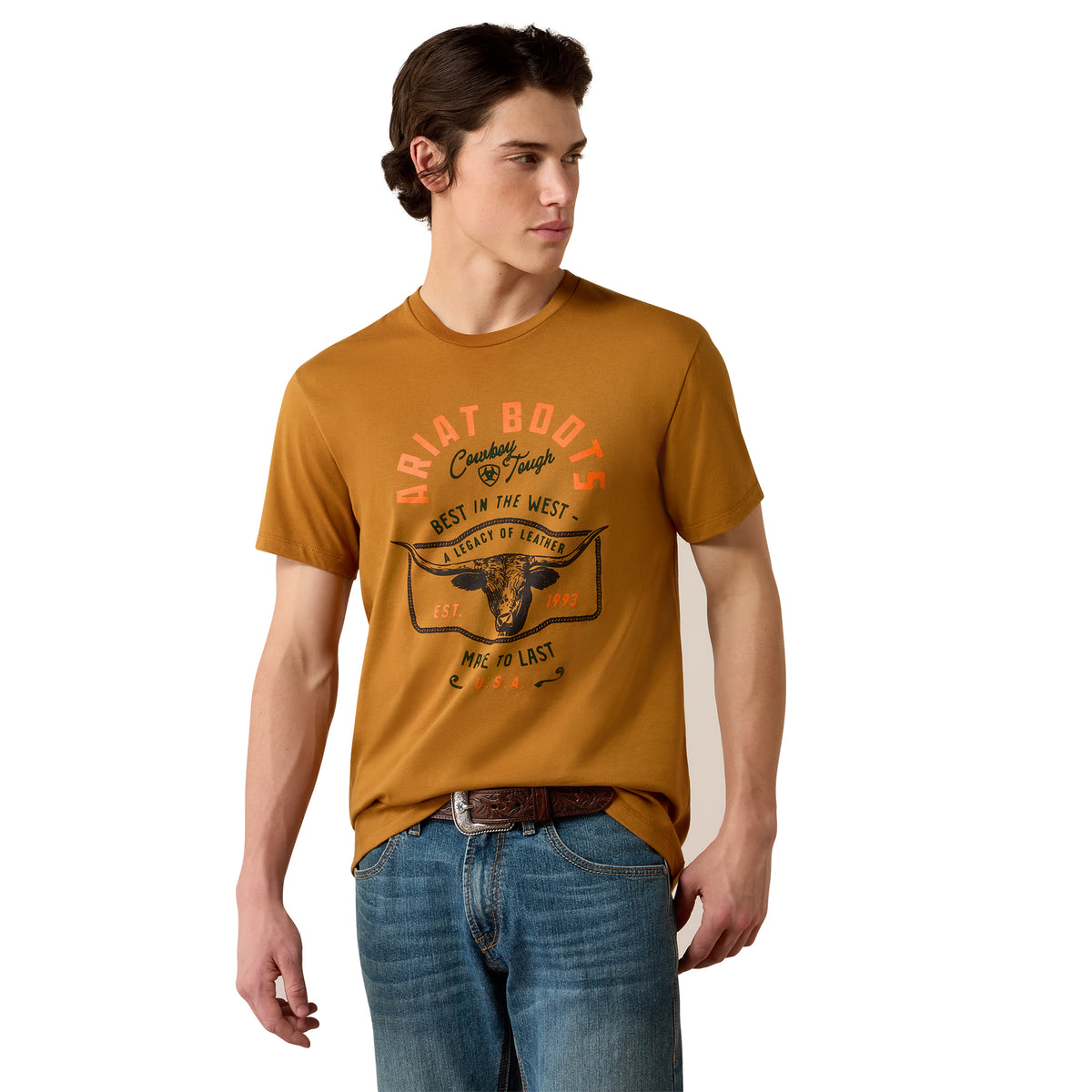 Ariat Men's Stampede Craft T-Shirt - Bone Brown