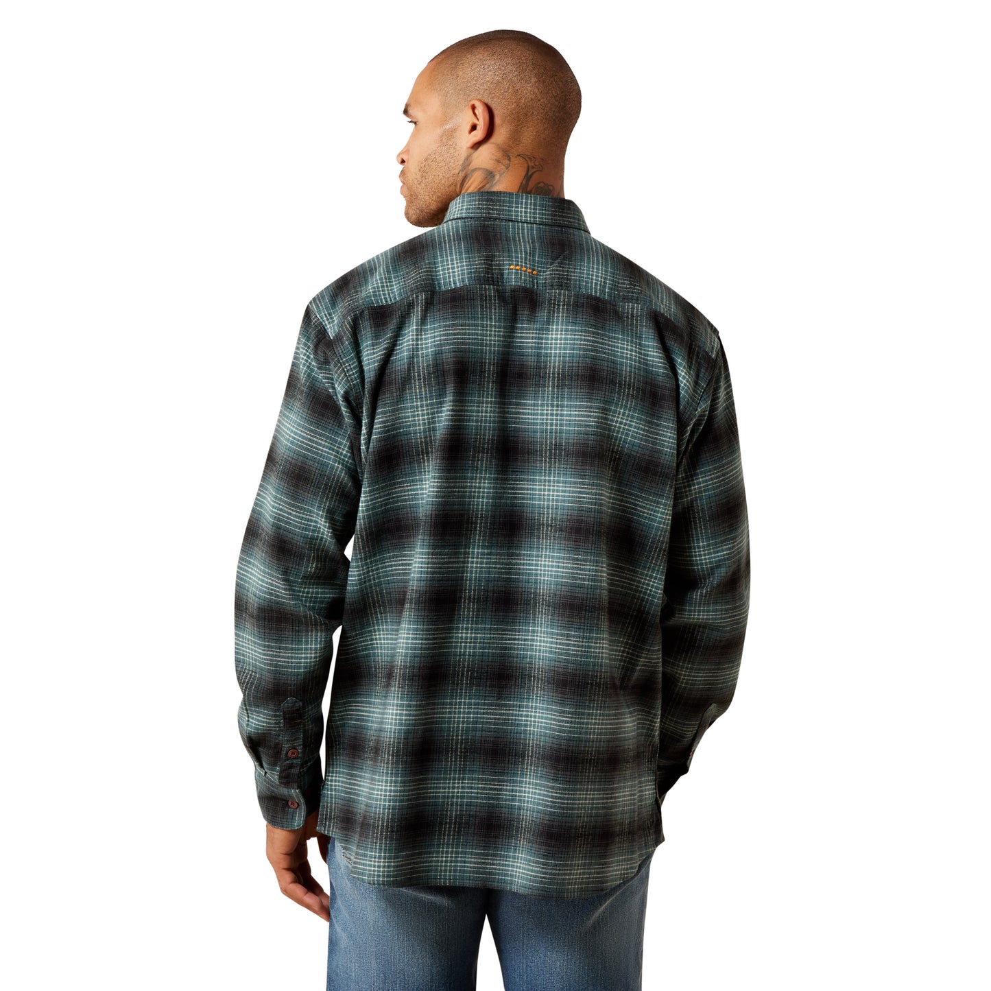 Ariat Men's Rebar Flannel DuraStretch Work Shirt - North Atlantic