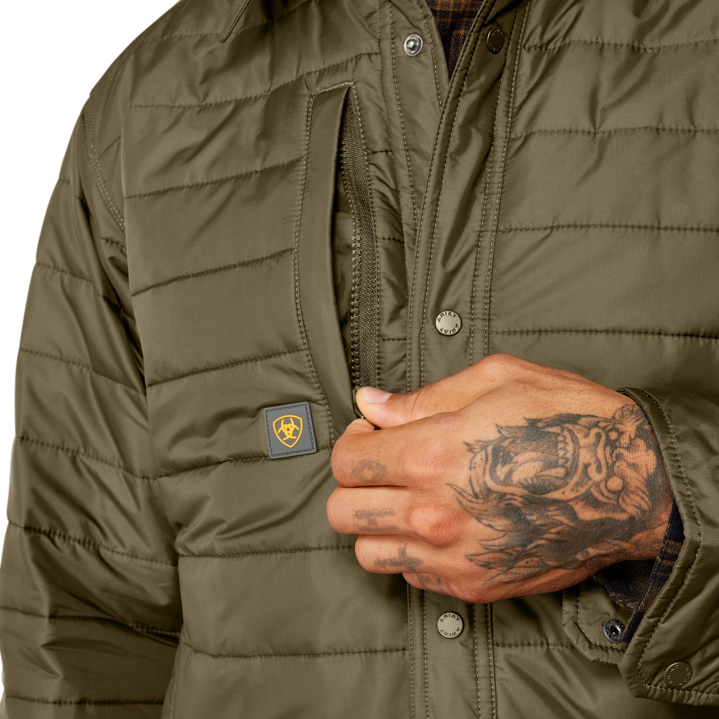Ariat Men's Rebar CORDURA Ripstop Lightweight Insulated Shirt Jacket - Beetle
