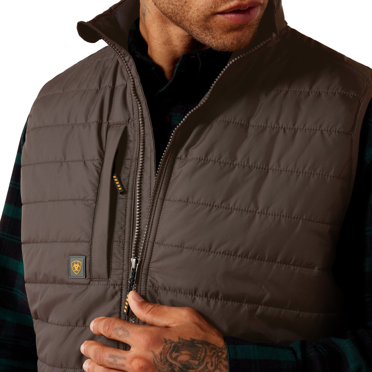 Ariat Men's Rebar CORDURA Ripstop Lightweight Insulated Vest - Caribou