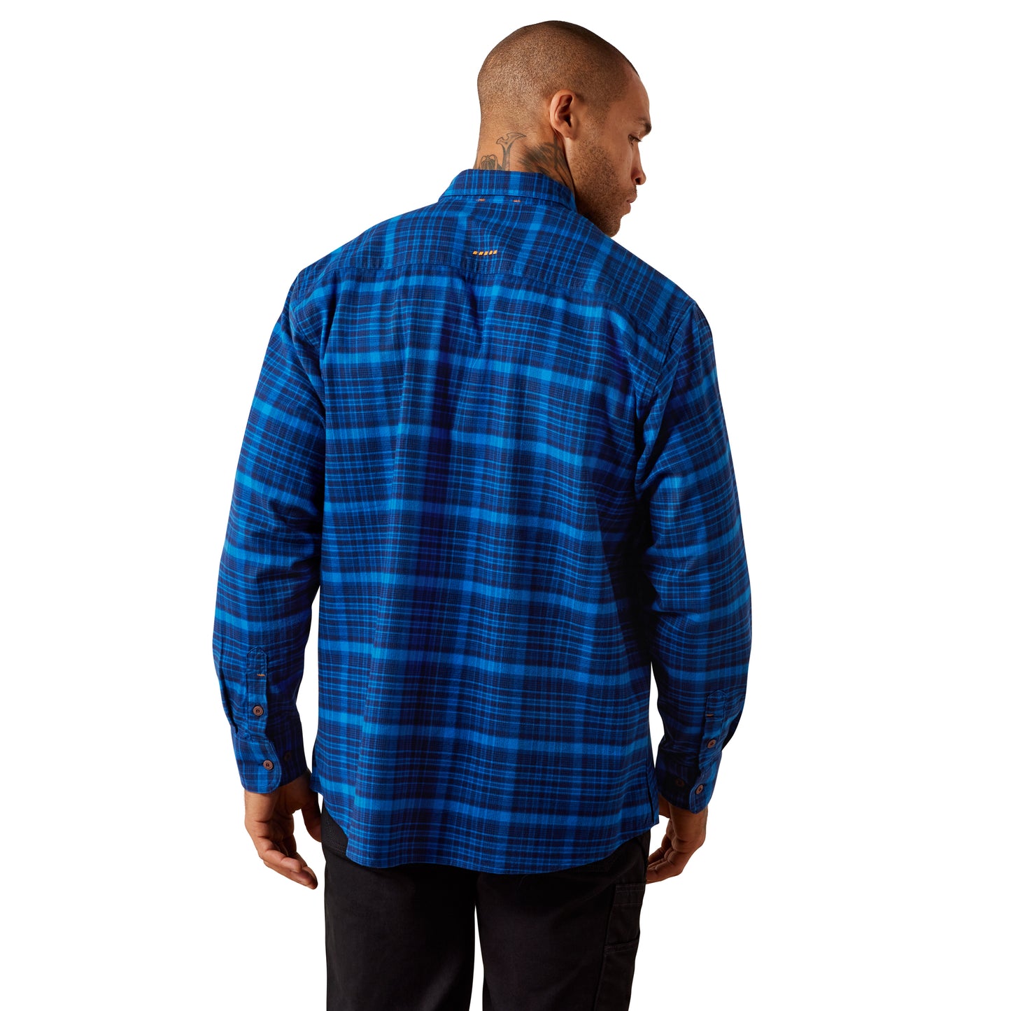 Ariat Men's Rebar Flannel DuraStretch Work Shirt - Nautical Blue