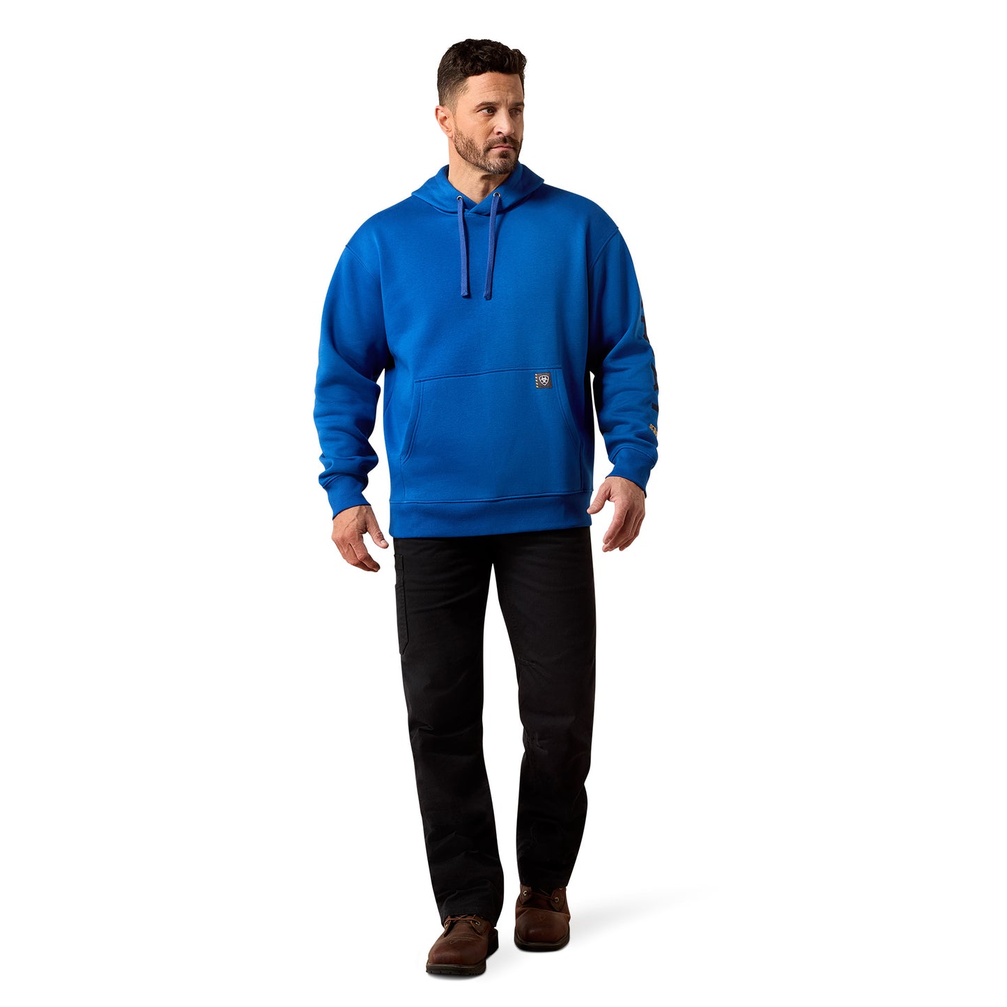 Ariat Men's Rebar Workman Graphic Hoodie - True Blue/Navy