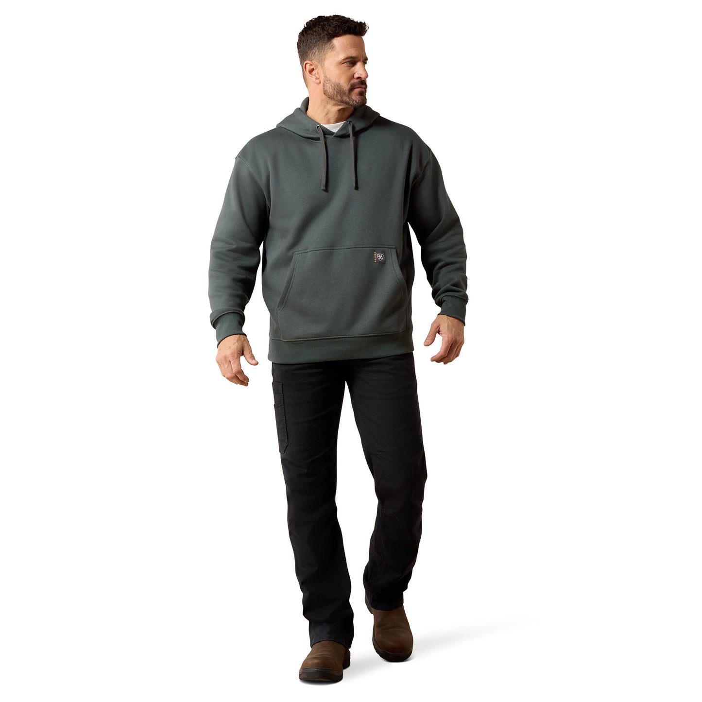 Ariat Men's Rebar Workman Bolt Hoodie - Steel Green