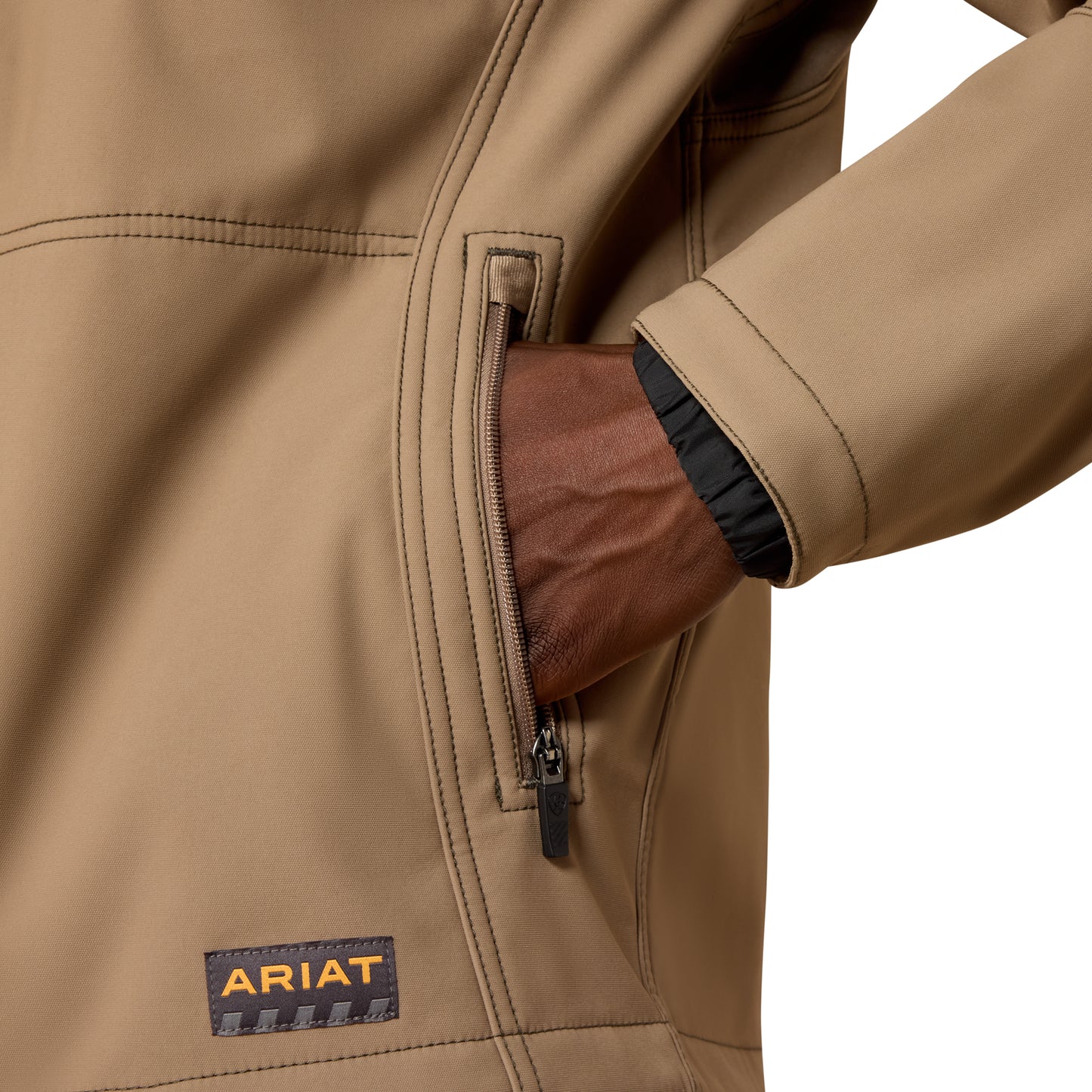 Ariat Men's Rebar Stretch Canvas Softshell Jacket - Caribou