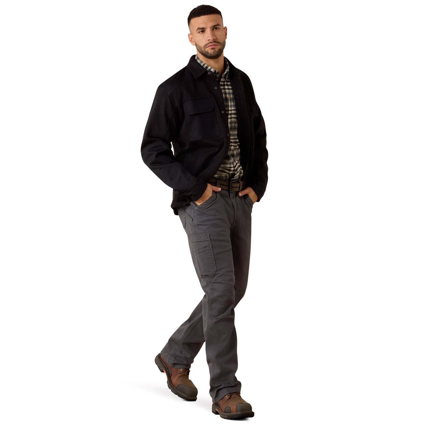 Ariat Men's Rebar Workman DuraCanvas Shirt Jacket - Black