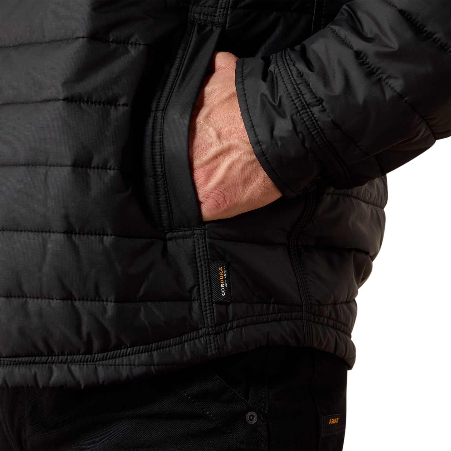 Ariat Men's Rebar CORDURA Ripstop Lightweight Insulated Shirt Jacket - Black