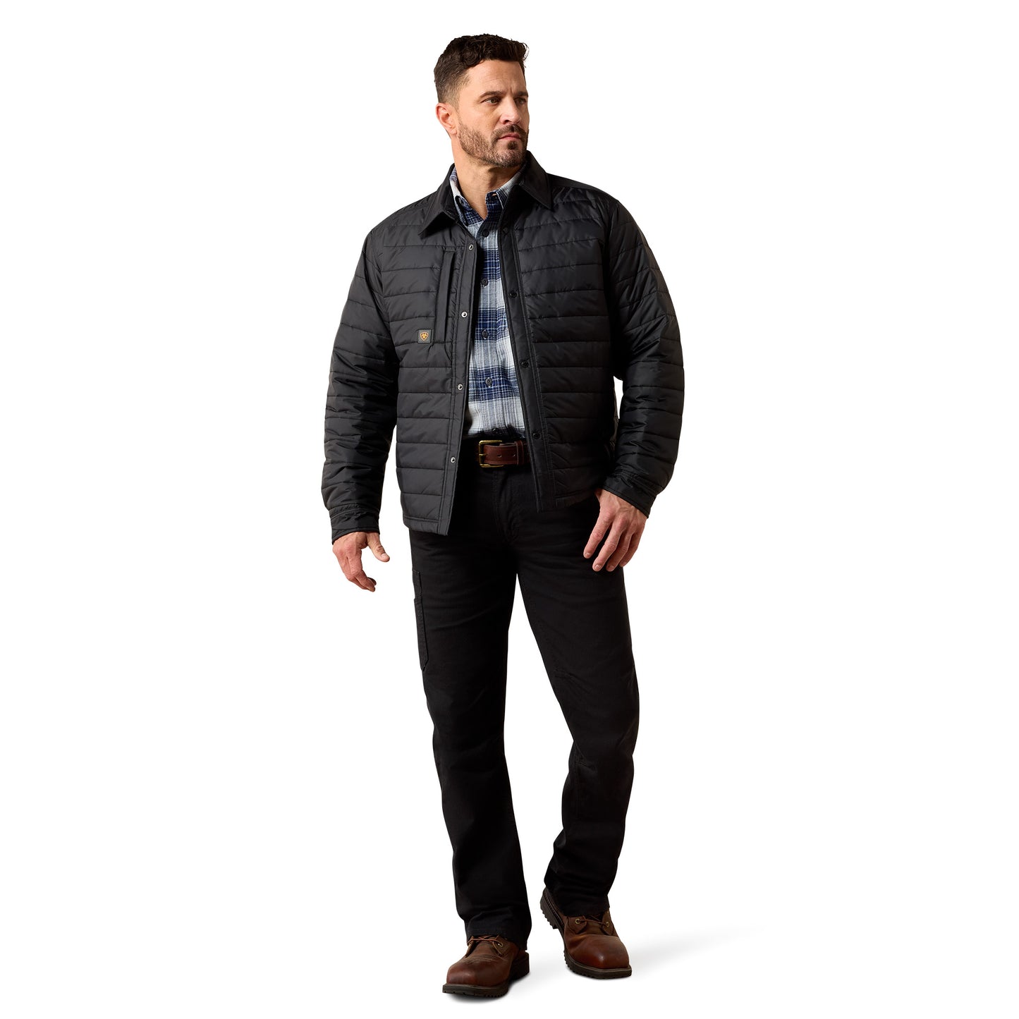 Ariat Men's Rebar CORDURA Ripstop Lightweight Insulated Shirt Jacket - Black