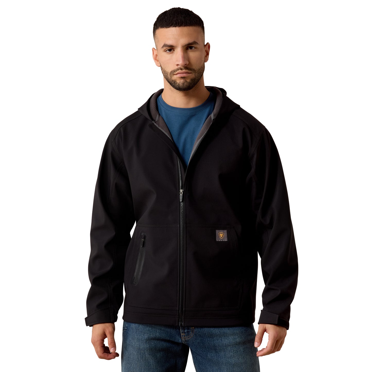 Ariat Men's Rebar DuraStretch Utility Softshell Hoodie - Black