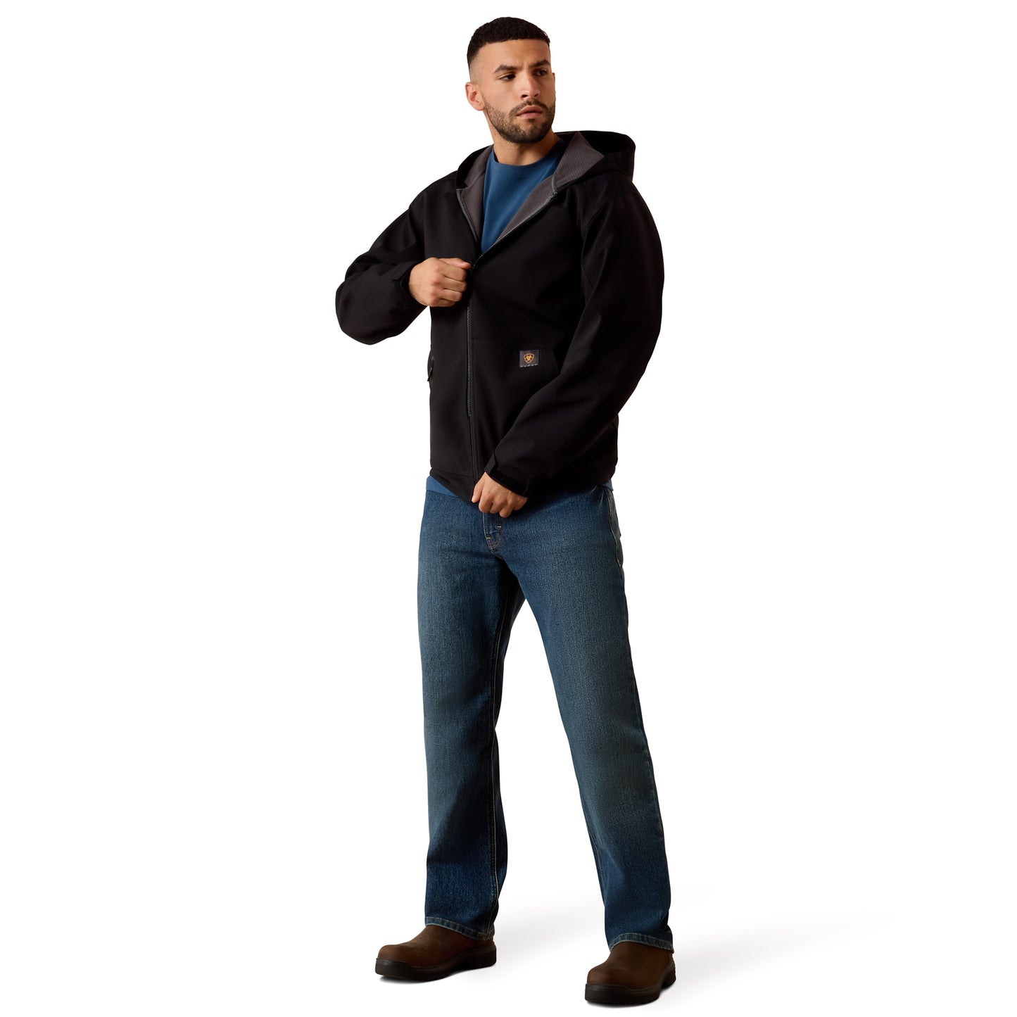 Ariat Men's Rebar DuraStretch Utility Softshell Hoodie - Black