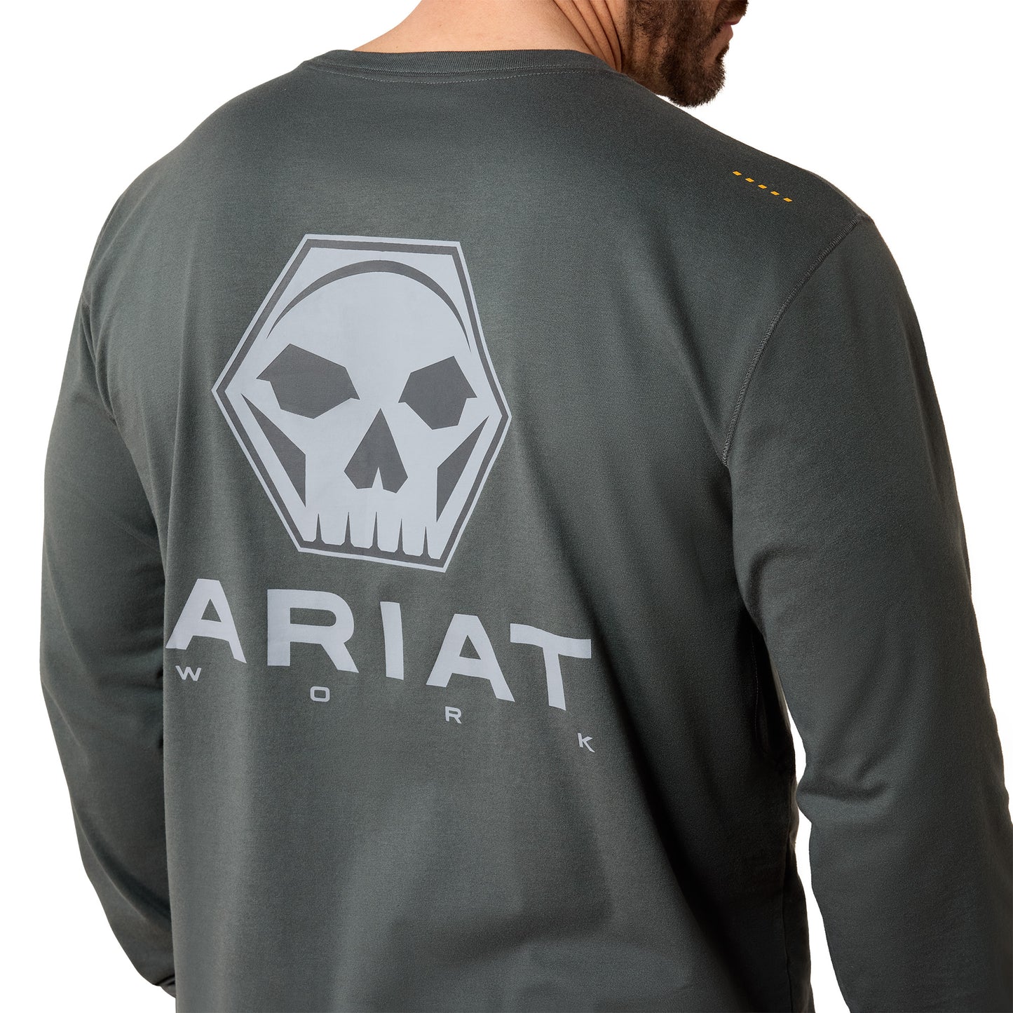 Ariat Men's Rebar Workman Bolt Skull T-Shirt - Steel Green