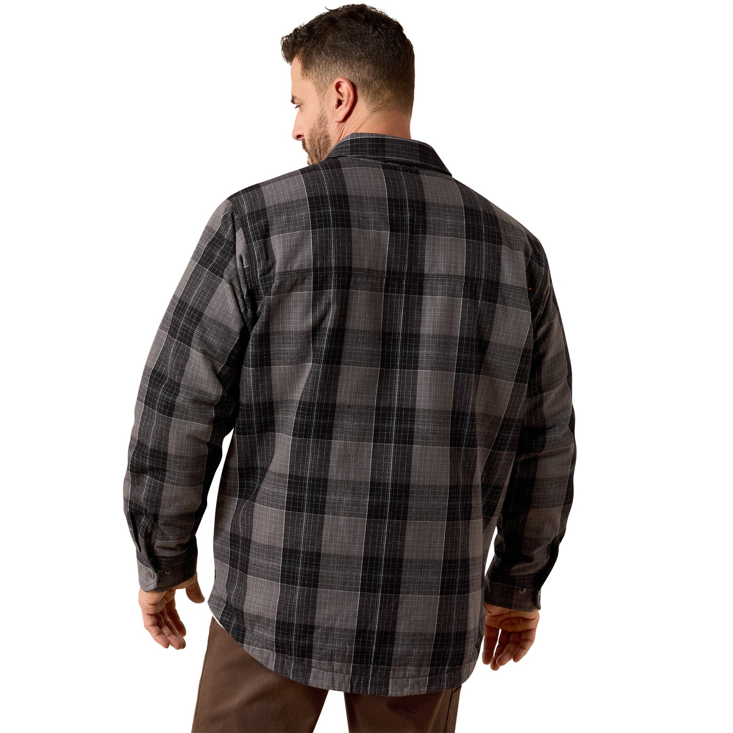 Ariat Men's Rebar Flannel Insulated Shirt Jacket - Black