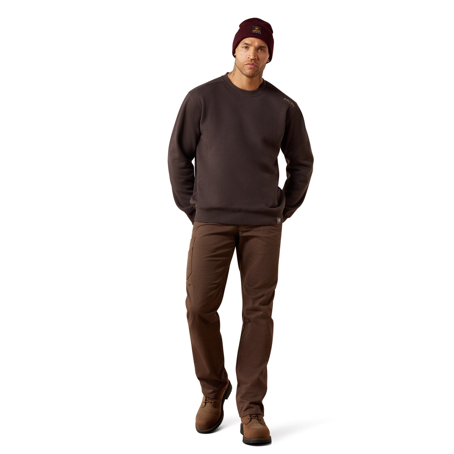 Ariat Men's Rebar Lightweight Sweatshirt - Licorice