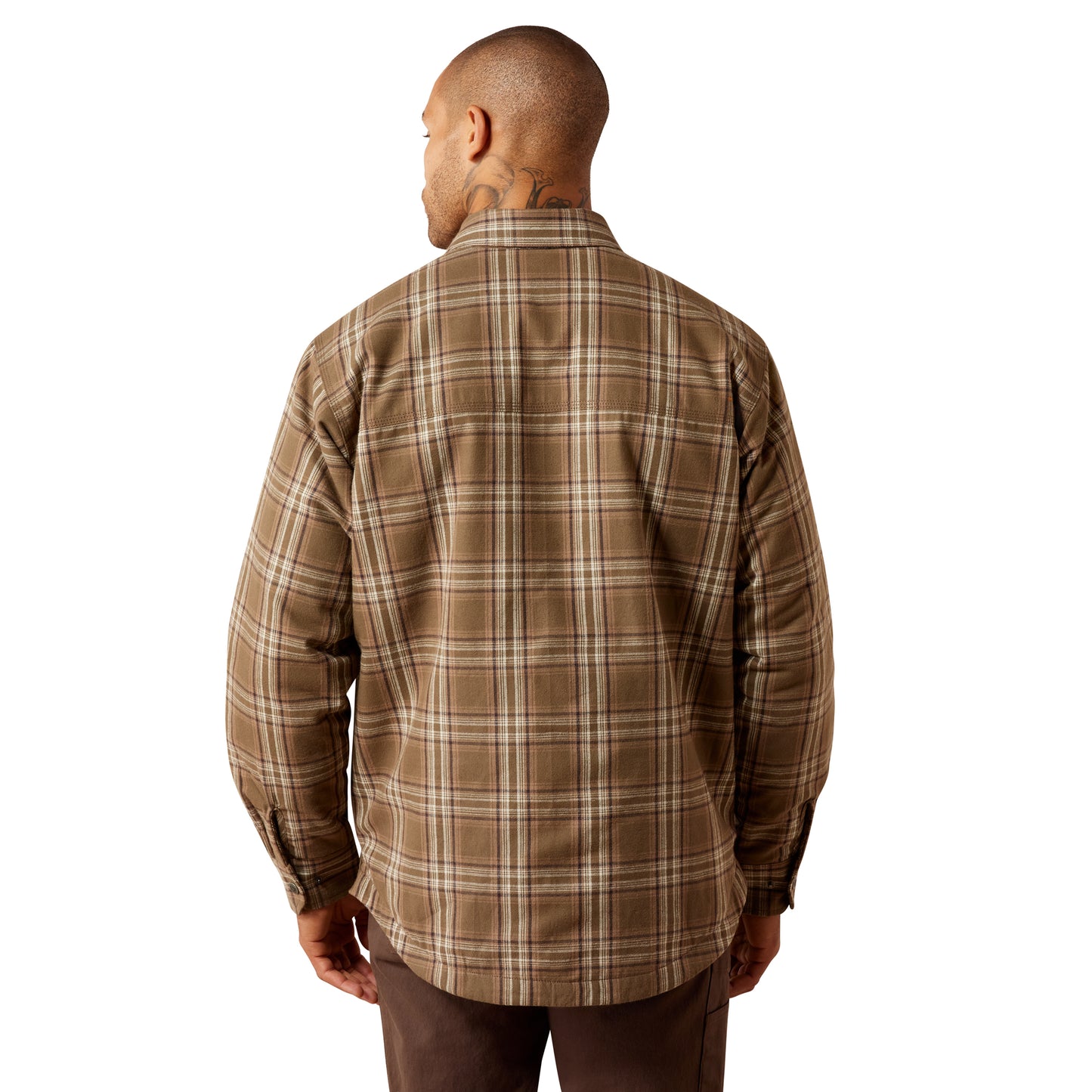 Ariat Men's Rebar Flannel Insulated Shirt Jacket - Canteen