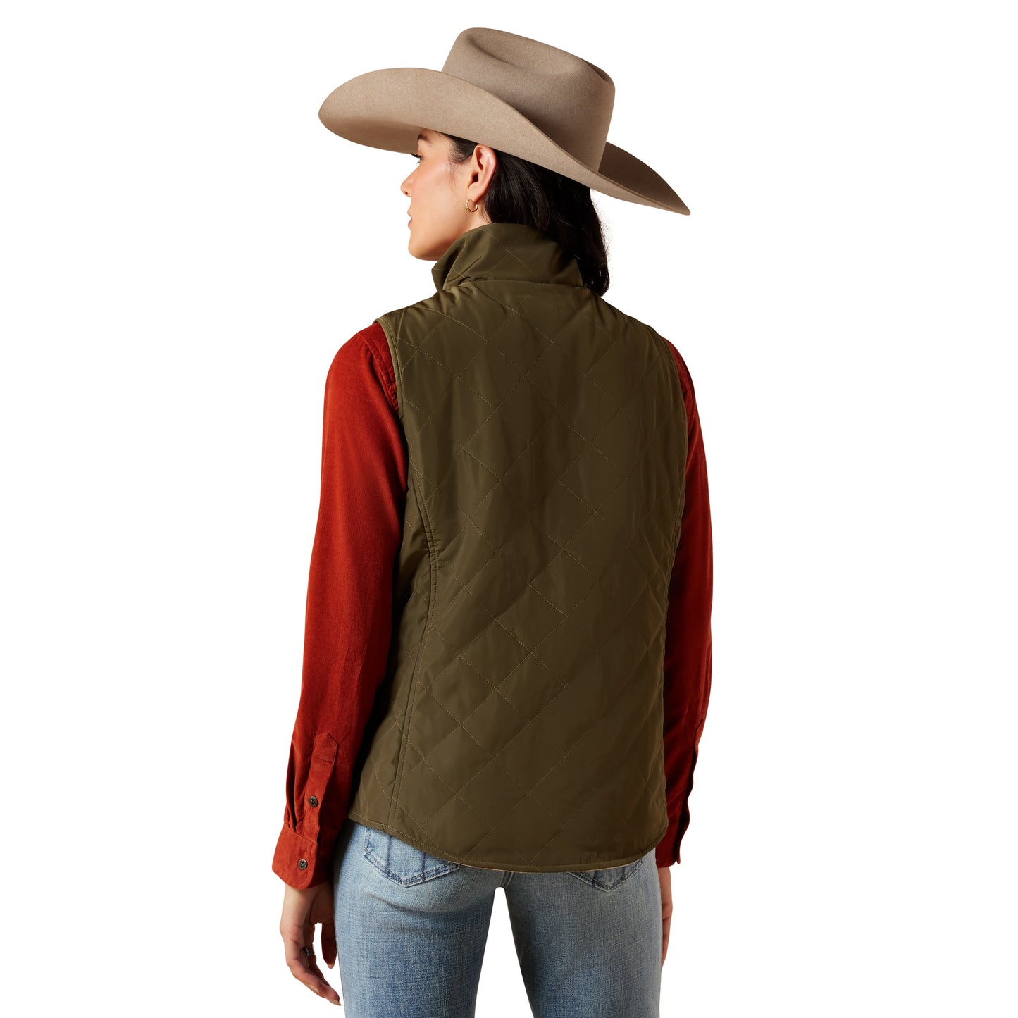 Ariat Women's Dilon 2.0 Reversible Insulated Vest - Ivy Green/Wild Horses Print