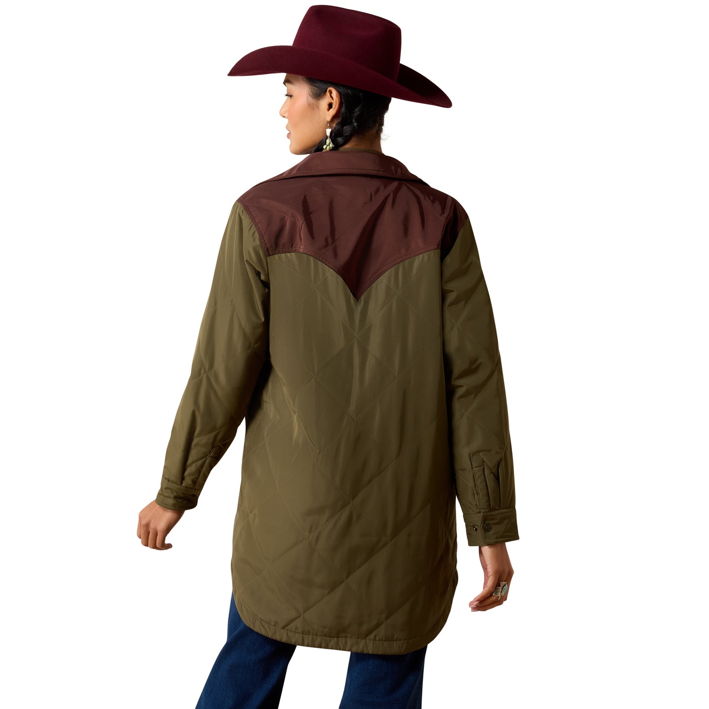 Ariat Women's Dilon Parka Jacket - Ivy Green/Chicory Coffee