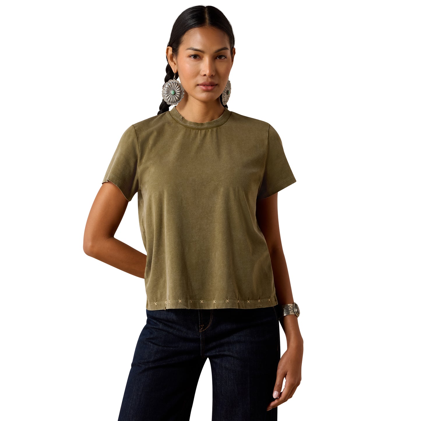 Ariat Women's Roping T-Shirt - Ivy Green