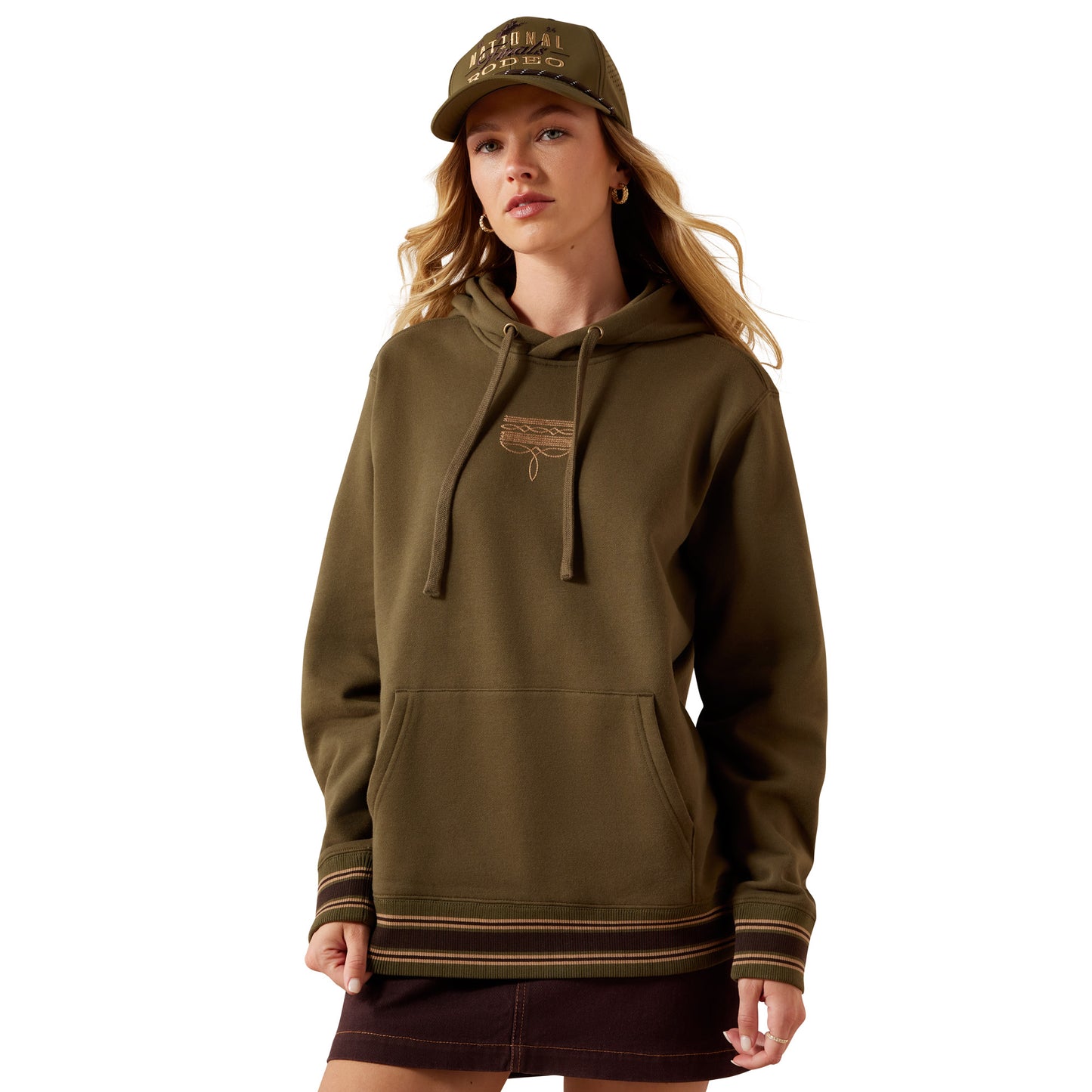 Ariat Women's Threaded Through Hoodie - Ivy Green