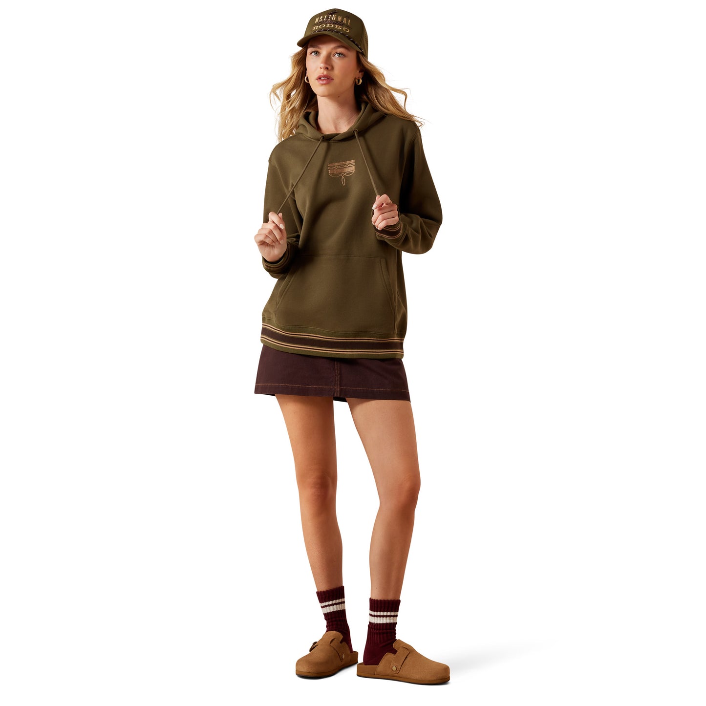 Ariat Women's Threaded Through Hoodie - Ivy Green