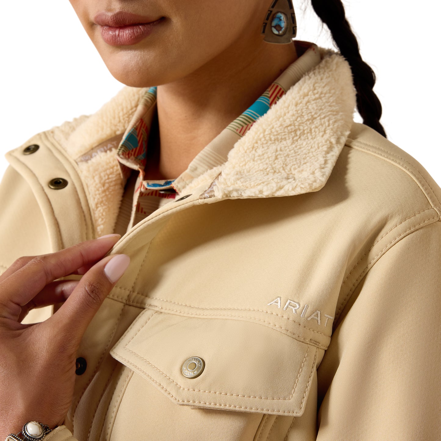 Ariat Women's Berber Back Softshell Jacket - Irish Cream