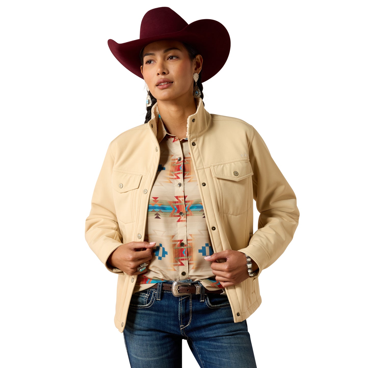 Ariat Women's Berber Back Softshell Jacket - Irish Cream