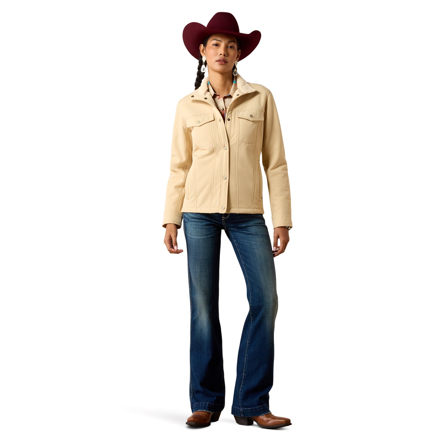 Ariat Women's Berber Back Softshell Jacket - Irish Cream