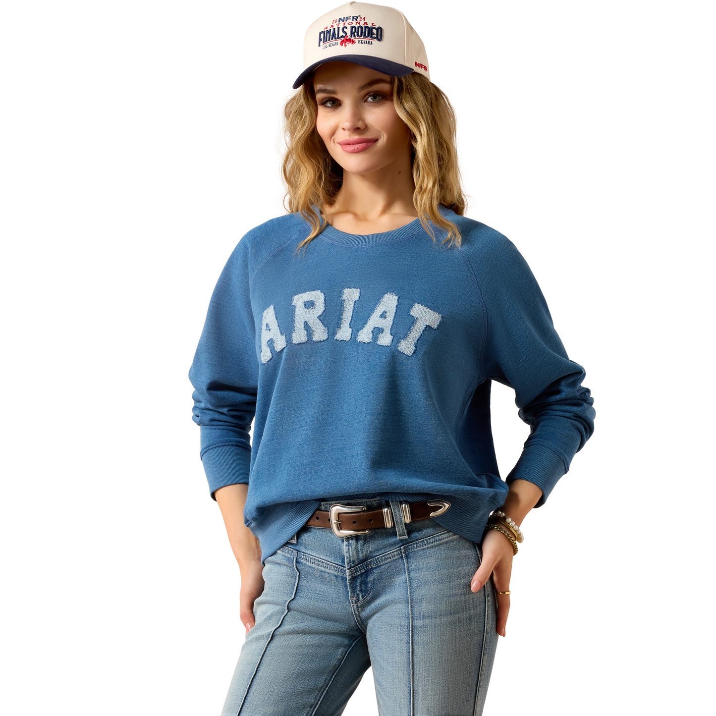 Ariat Women's Essential Crew Sweatshirt - Indigo Wash