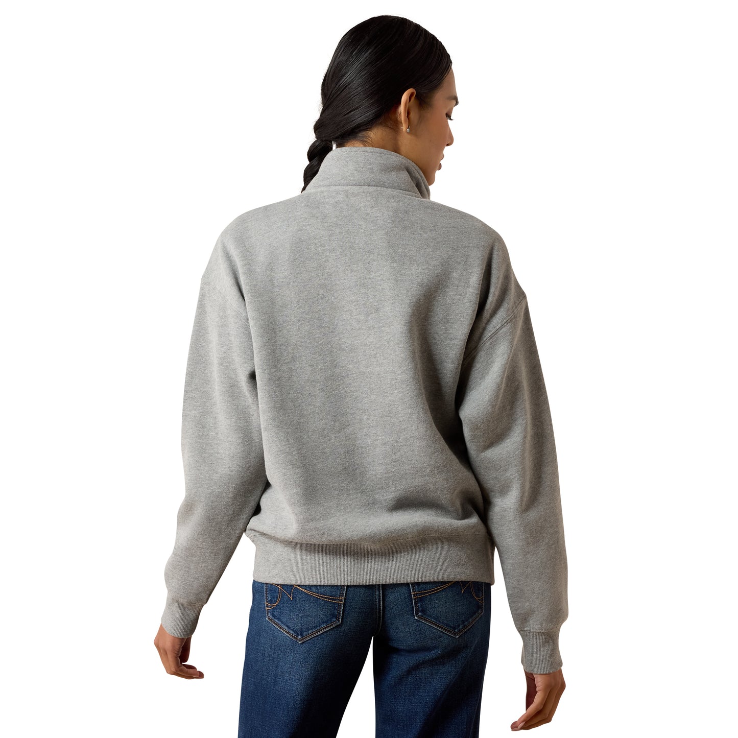 Ariat Women's Selena 1/2 Zip Sweatshirt - Heather Grey