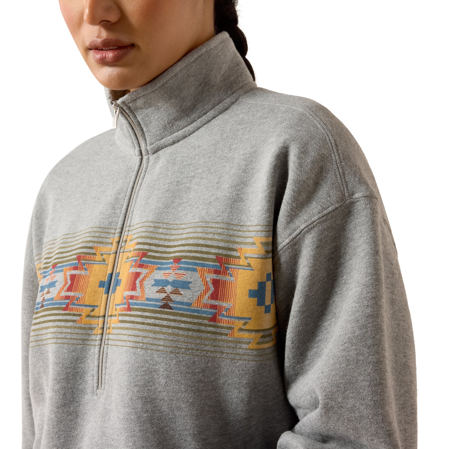 Ariat Women's Selena 1/2 Zip Sweatshirt - Heather Grey