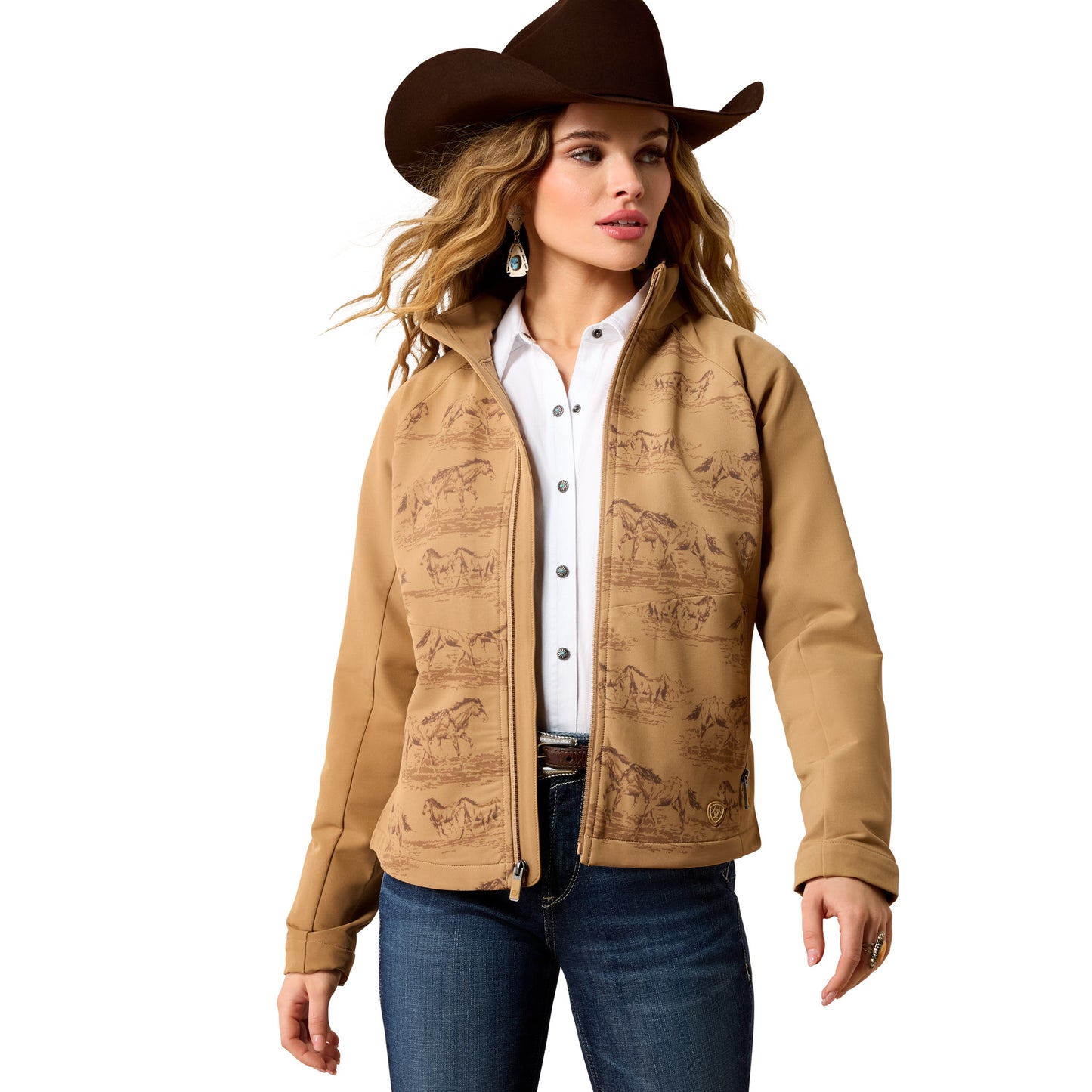 Ariat Women's Atlas Jacket - Tiger's Eye/Wild Horses Print