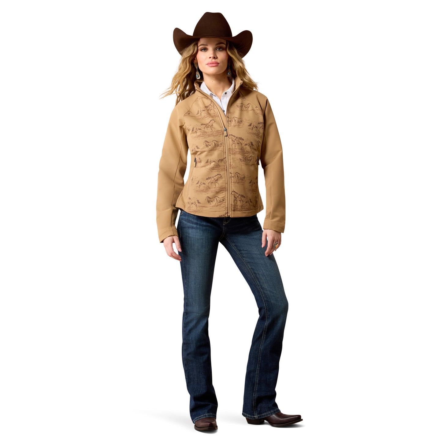 Ariat Women's Atlas Jacket - Tiger's Eye/Wild Horses Print