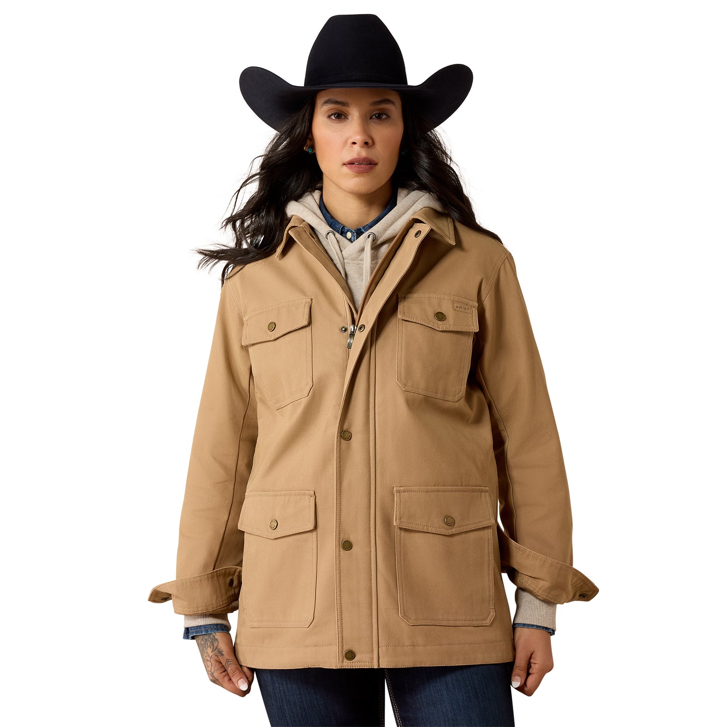Ariat Women's Western Canvas Chore Jacket - Tiger's Eye