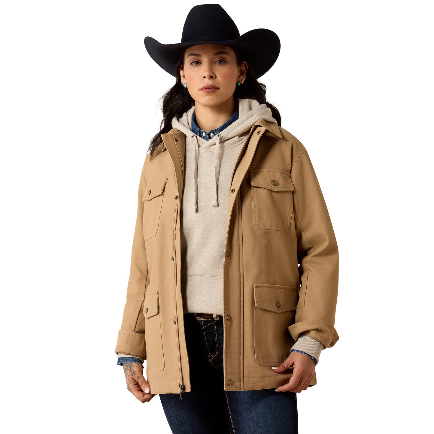 Ariat Women's Western Canvas Chore Jacket - Tiger's Eye