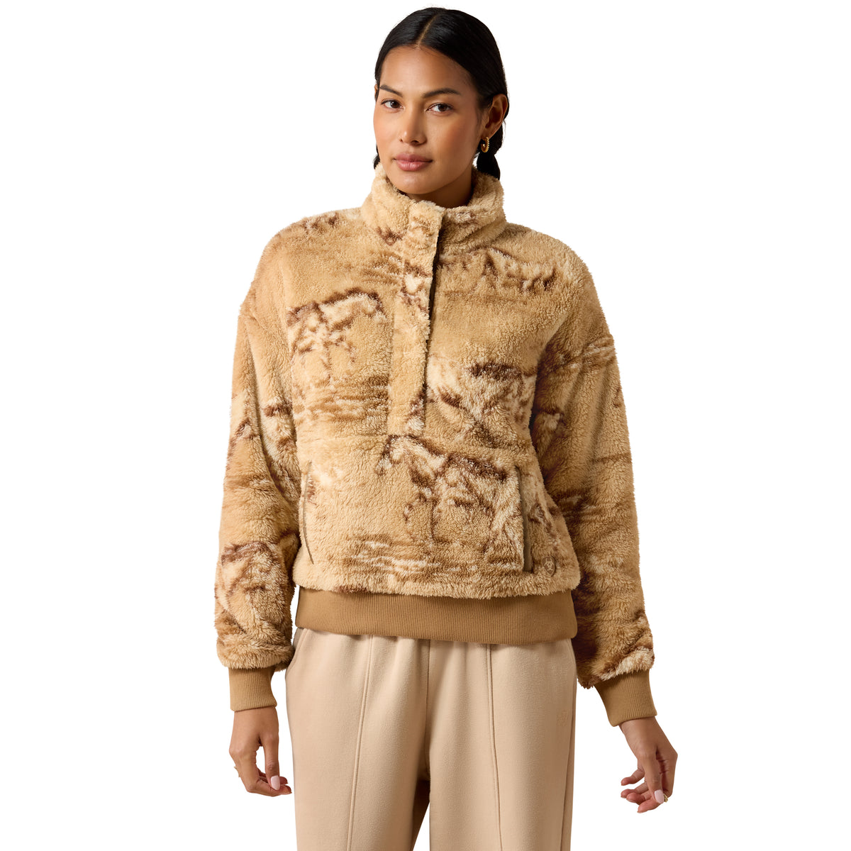 Ariat Women's Berber Sweatshirt - Wild Horses Print