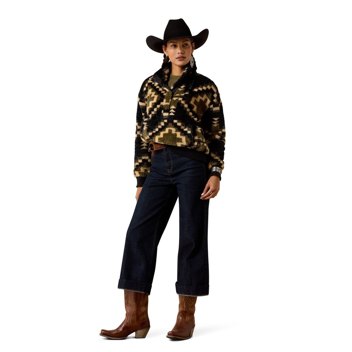 Ariat Women's Berber Sweatshirt - Gambit Southwest Print