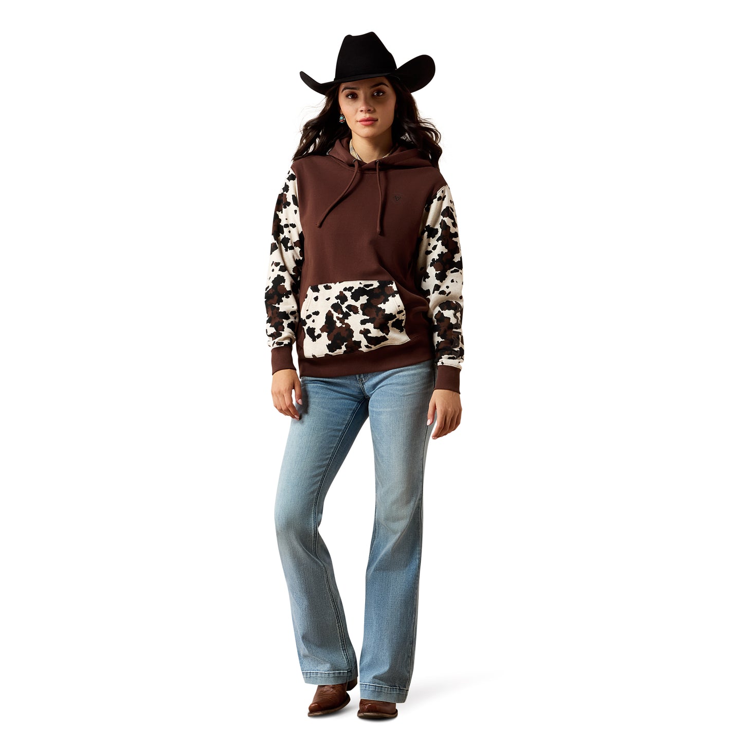 Ariat Women's Logo 2.0 Printed Hoodie - Chicory Coffee