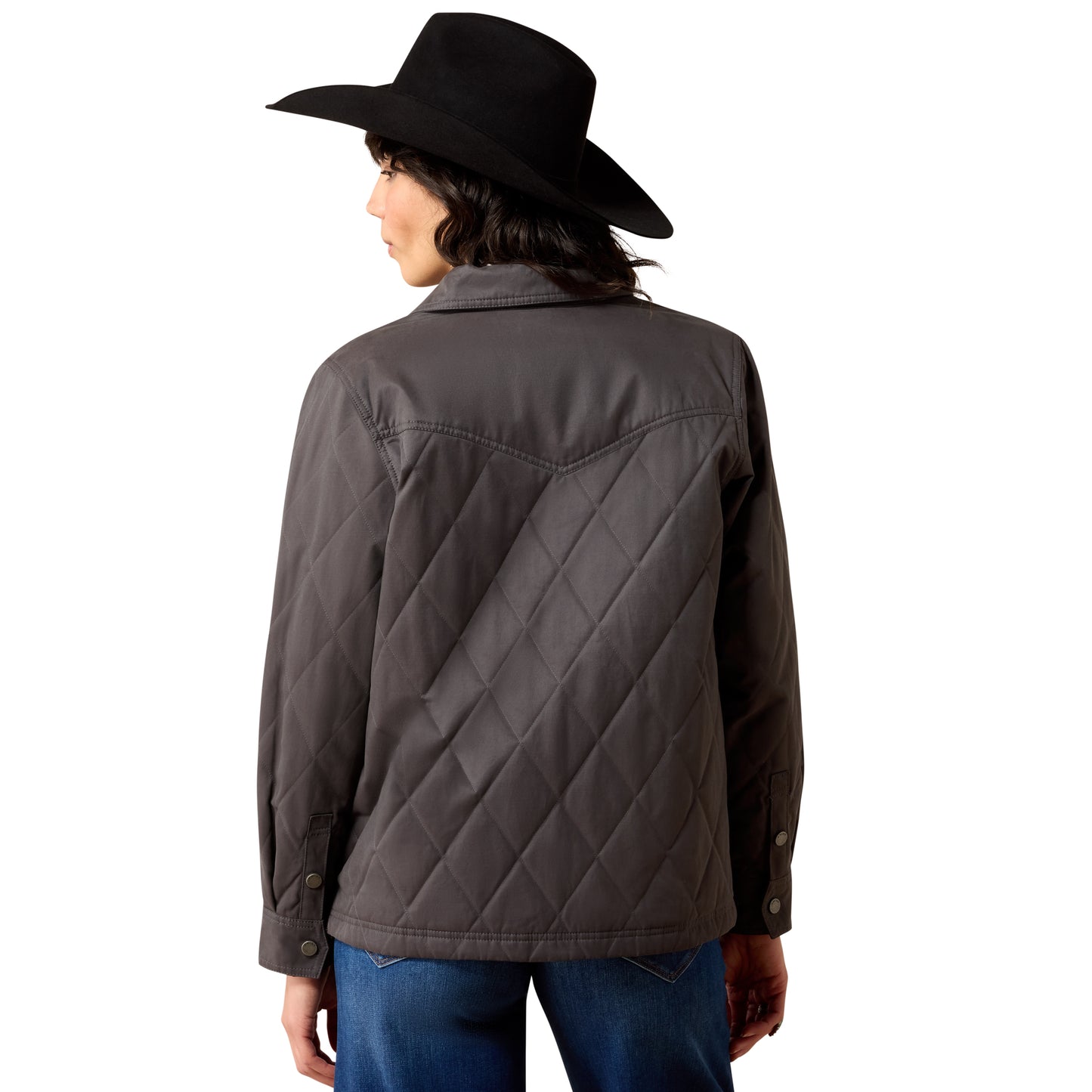 Ariat Women's Grizzly Quilted Barn Jacket - Carbon Copy