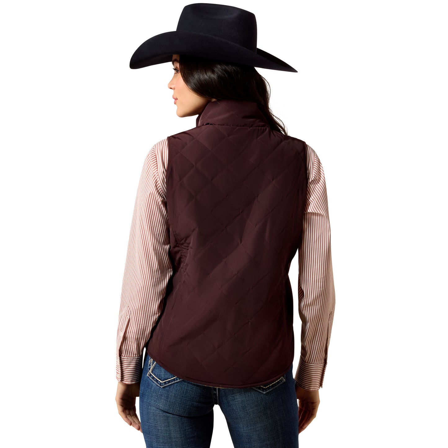 Ariat Women's Dilon 2.0 Reversible Insulated Vest - Chocolate Plum/Lakeside Southw