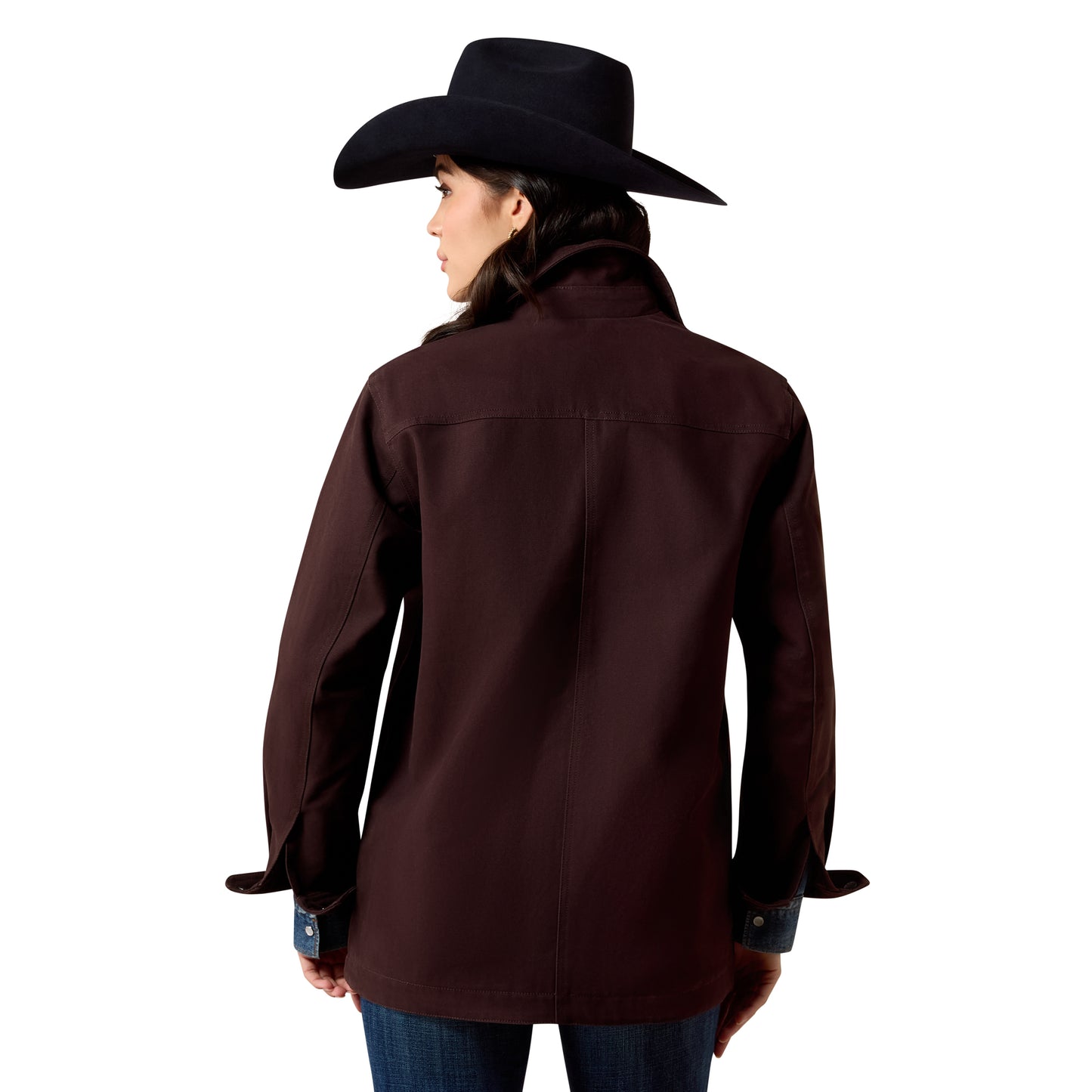 Ariat Women's Western Canvas Chore Jacket - Chocolate Plum