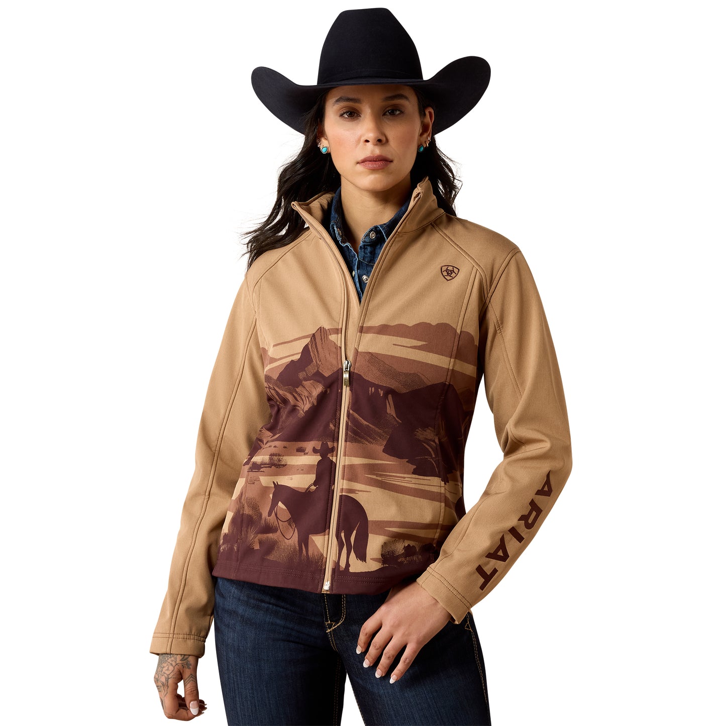 Ariat Women's Logo Softshell Jacket - Lone Ranger Print
