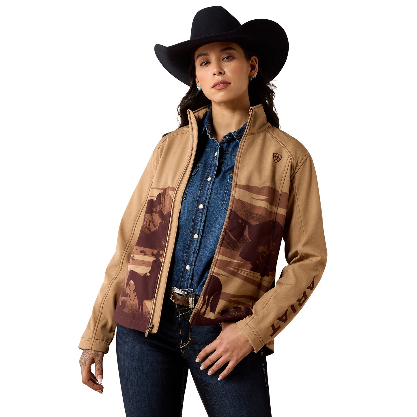 Ariat Women's Logo Softshell Jacket - Lone Ranger Print