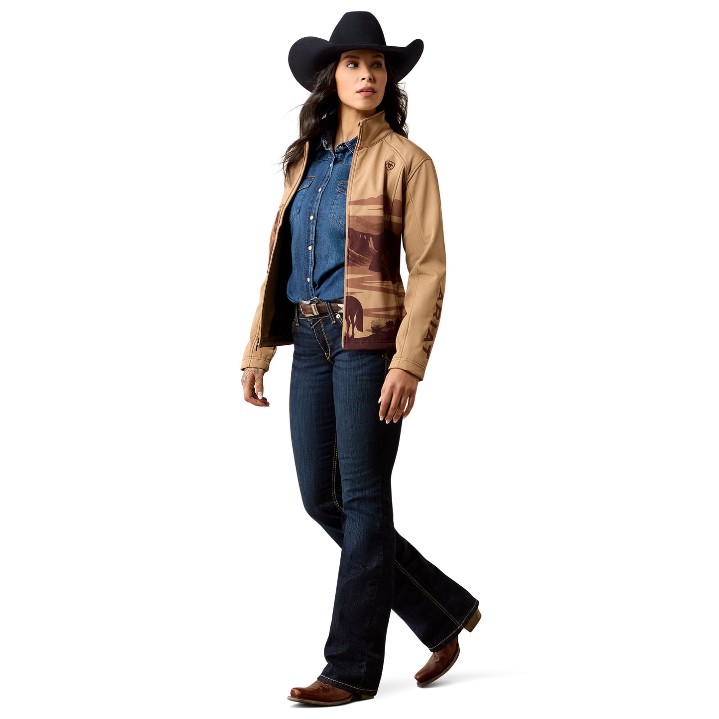 Ariat Women's Logo Softshell Jacket - Lone Ranger Print