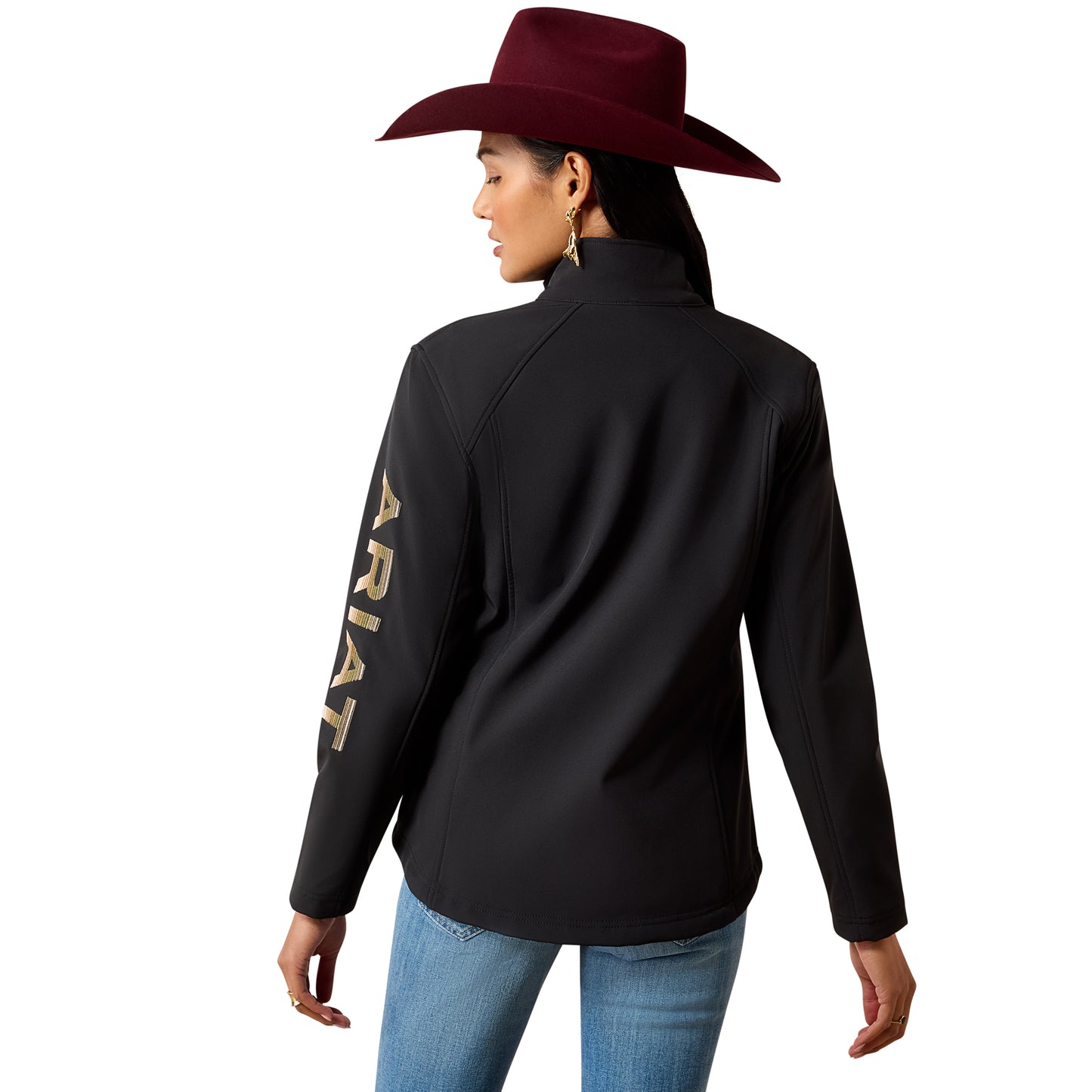 Ariat Women's Logo Softshell Jacket - Black/Stonewall