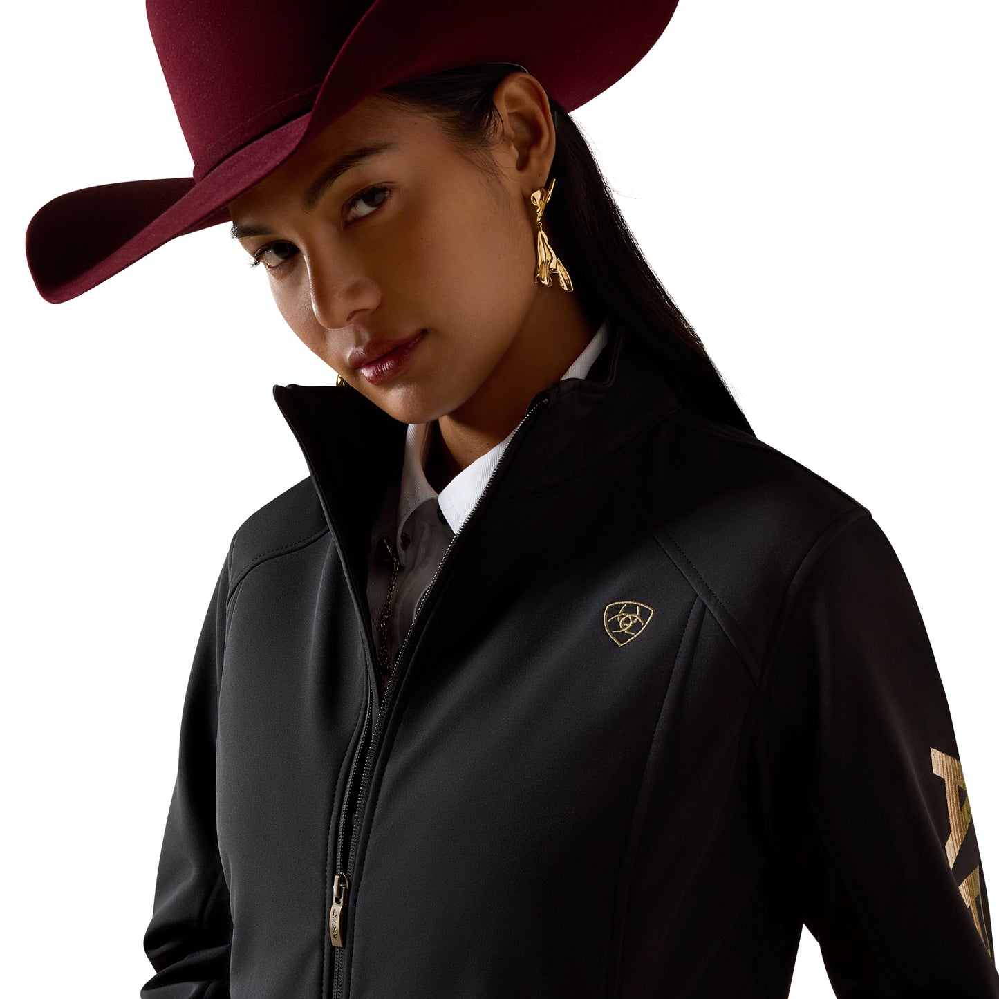Ariat Women's Logo Softshell Jacket - Black/Stonewall