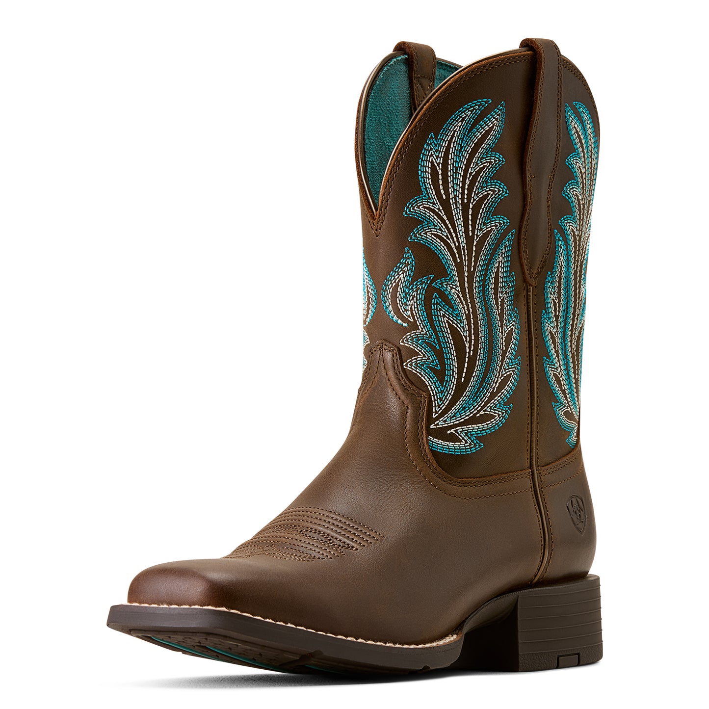 Ariat Women's Round Up Filly Wide Square Toe Western Boot - Dark Cacao