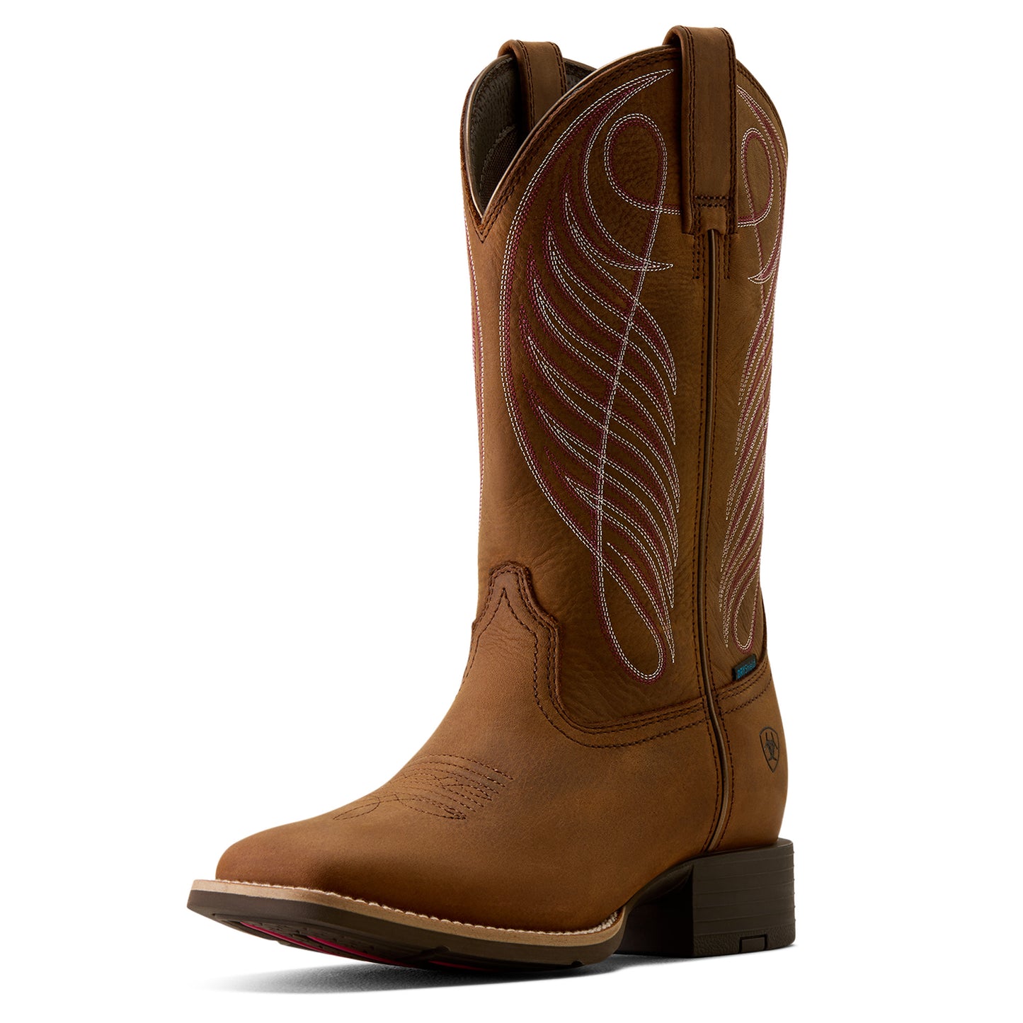 Ariat Women's Round Up Waterproof Wide Square Toe Western Boot - Reliable Brown