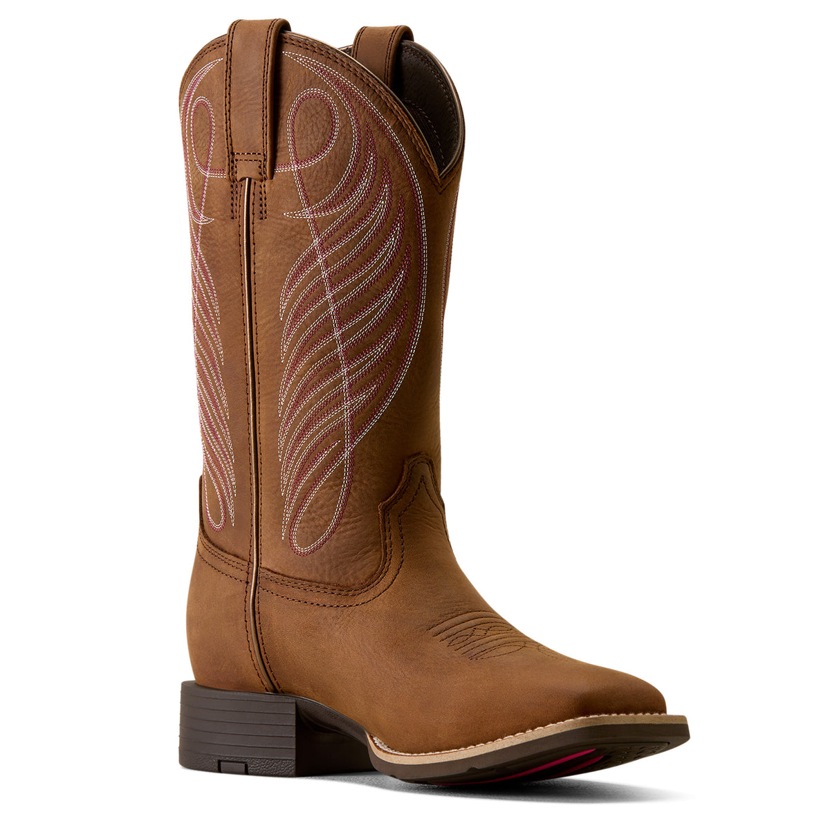 Ariat Women's Round Up Waterproof Wide Square Toe Western Boot - Reliable Brown