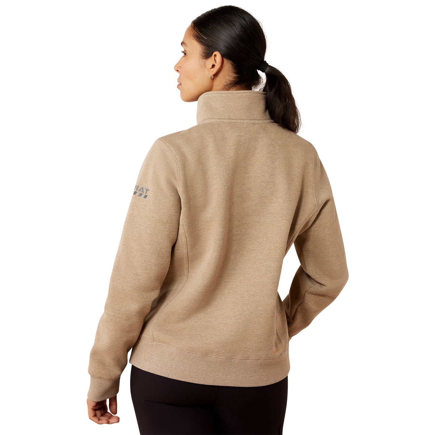 Ariat Women's Rebar Traverse Funnel Neck Sweatshirt - Oatmeal Heather
