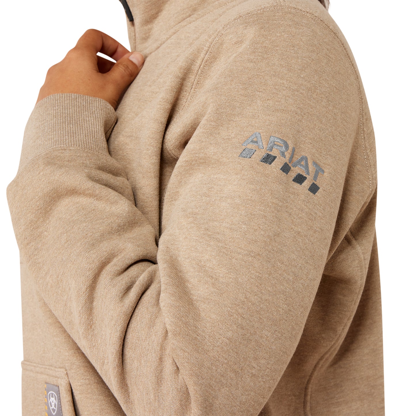 Ariat Women's Rebar Traverse Funnel Neck Sweatshirt - Oatmeal Heather