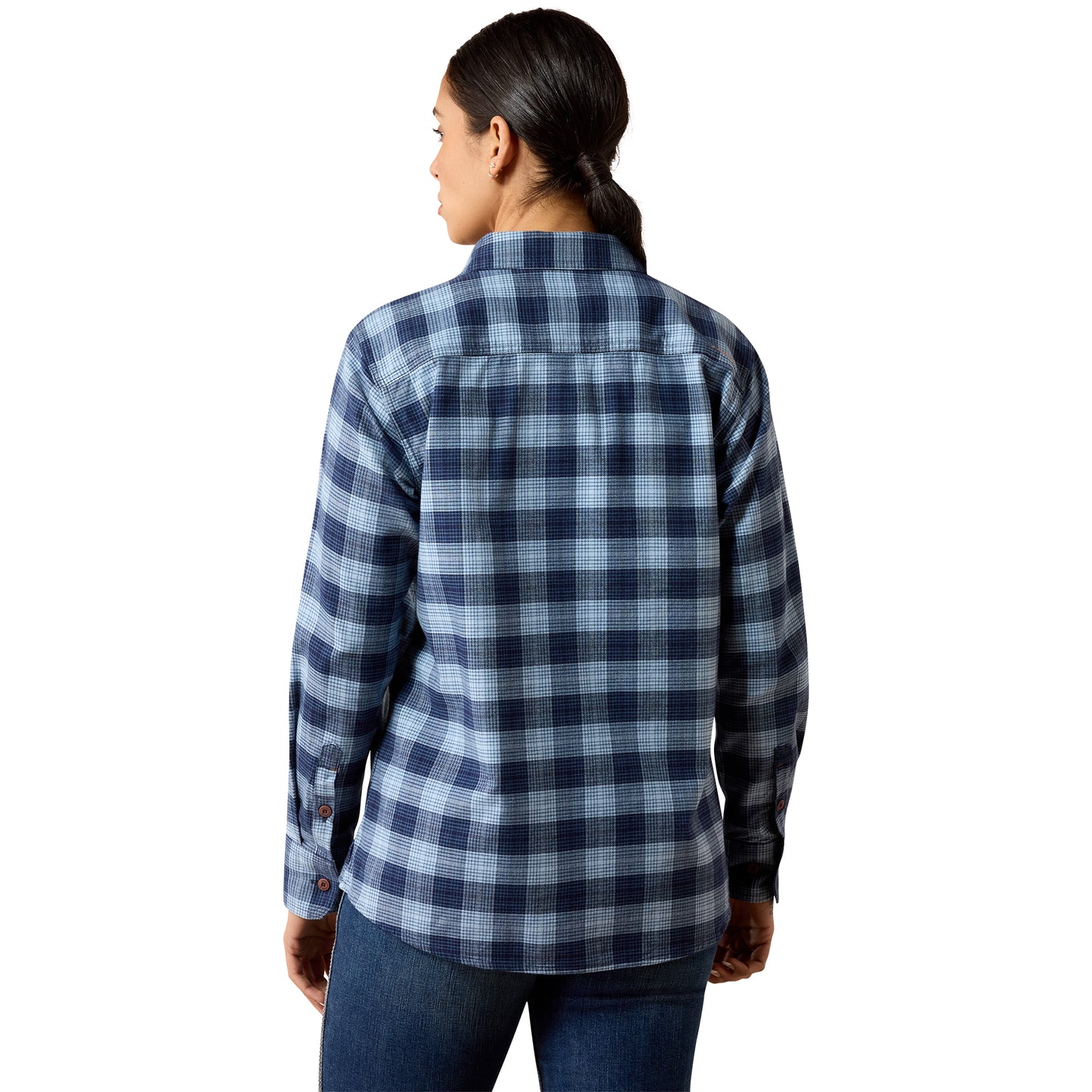 Ariat Women's Rebar Flannel DuraStretch Work Shirt - Navy