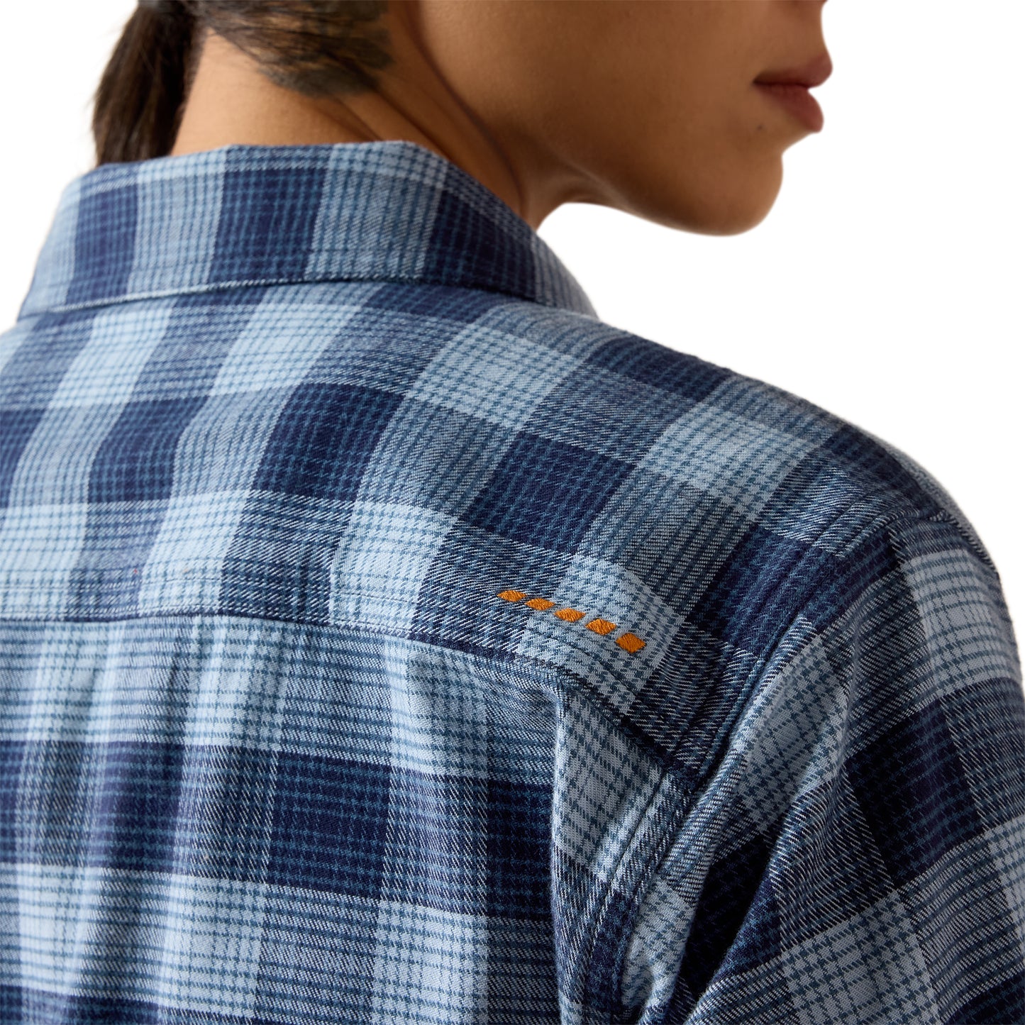 Ariat Women's Rebar Flannel DuraStretch Work Shirt - Navy